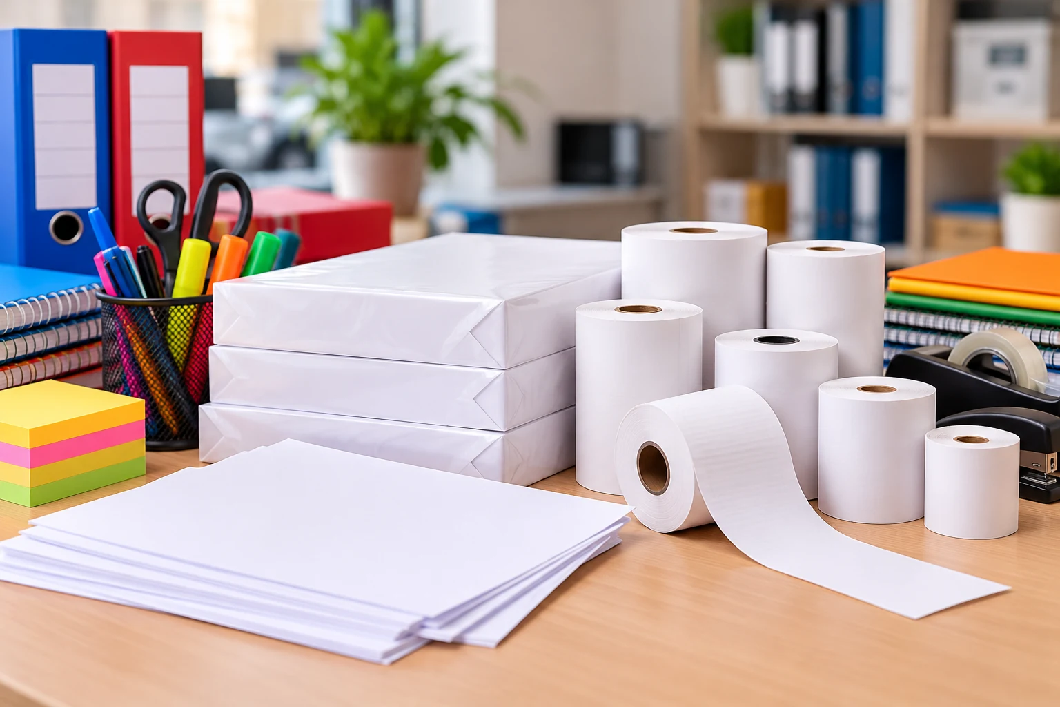 Imagen ilustrativa de papelería y material de oficina